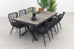 VDG Jasmine/Ottowa 205-265x100 cm. - 7-delige tuinset, Tuin en Terras, Tuinsets en Loungesets, Wicker, Nieuw, Tuinset, Verzenden