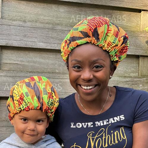 Afrikaanse Kente Print Slaapmuts (Moeder + Dochter / Mommy &, Sieraden, Tassen en Uiterlijk, Uiterlijk | Haarverzorging, Nieuw