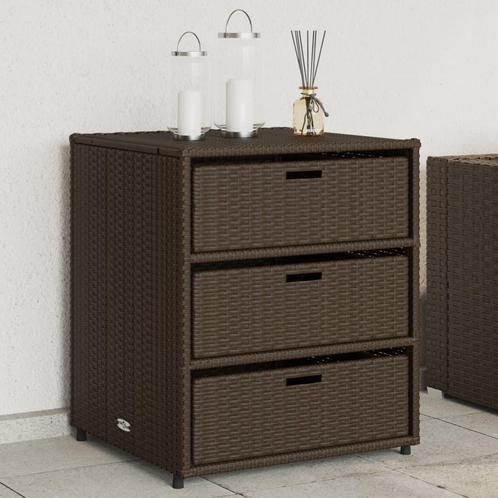 vidaXL Tuinkast 55x59x69 cm poly rattan bruin, Tuin en Terras, Overige Tuin en Terras, Nieuw, Verzenden