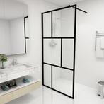 vidaXL Inloopdouchewand 100x195 cm gehard glas zwart, Doe-het-zelf en Verbouw, Verzenden, Nieuw