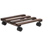 Plantentrolley 25x25 cm cederhout 4 stuks (Tuinieren), Tuin en Terras, Verzenden, Nieuw
