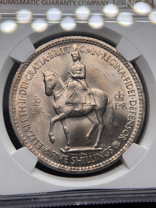Verenigd Koninkrijk. 1 Crown 1953 NGC MS64 (Zonder, Postzegels en Munten, Munten | Europa | Niet-Euromunten