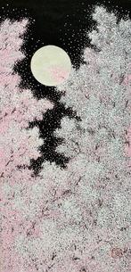 Oboro  (Hazy) - Cherry blossom an full moon - Teruhide