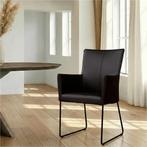 Leren eetkamerstoel Mate met armleuning - Rancho Moro, Ophalen of Verzenden, Nieuw, Leer, Industrieel, Modern