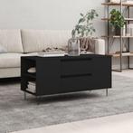 vidaXL Salontafel 102x44,5x50 cm bewerkt hout zwart, Minder dan 50 cm, 100 tot 150 cm, 50 tot 75 cm, Verzenden