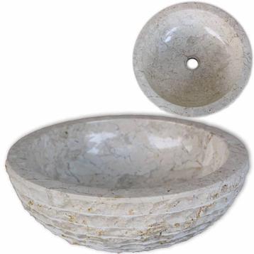 Wastafel Creme Marmer 40cm - Stijlvol & Goedkoop - Retour... beschikbaar voor biedingen