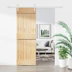 vidaXL Schuifdeur met beslag 70x210 cm massief grenenhout, Verzenden, Nieuw