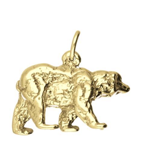 Gouden Beer massief ketting hanger, Sieraden, Tassen en Uiterlijk, Kettinghangers, Verzenden