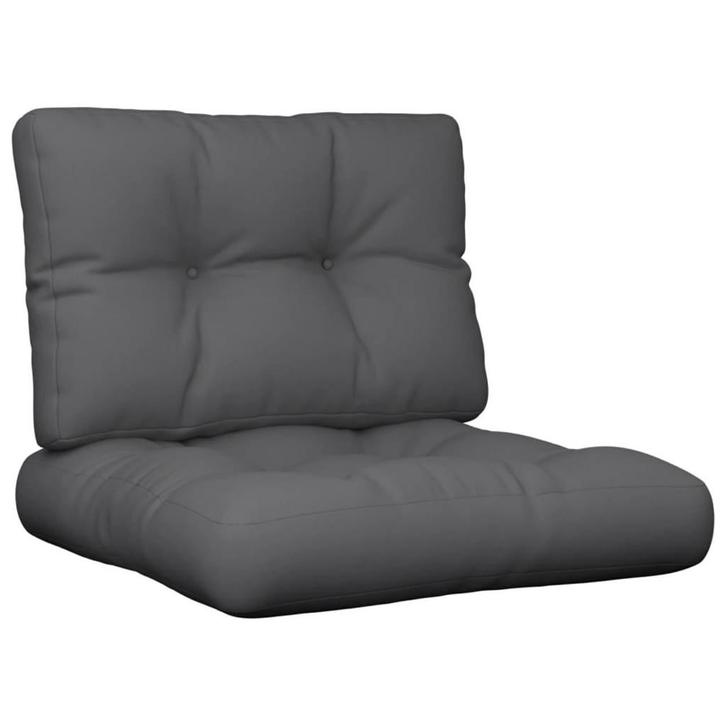 Palletkussen Set - Stof Antraciet - Retourdeal - Waterafs..., Huis en Inrichting, Woonaccessoires | Kussens, Rechthoekig, Grijs