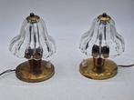 Nachtlampje (2) - Glas, Messing - Set van tafellampen, Antiek en Kunst