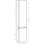 Xellanz Bologna Kolomkast - 160x40x35cm - Nato, Ophalen of Verzenden, Nieuw