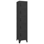 vidaXL Lockerkast 38x40x180 cm staal antracietkleurig, Huis en Inrichting, Kasten | Lockerkasten, Verzenden, Nieuw