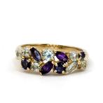 Zonder minimumprijs - Cocktailring - 9 kt. Geel goud,