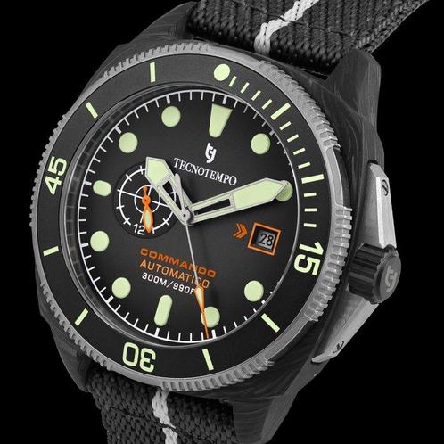 Tecnotempo - Commando Forged Carbon & Titanium - Automatic, Sieraden, Tassen en Uiterlijk, Horloges | Heren