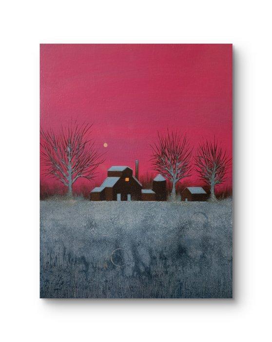 Paco Guzmán - El silencio carmesí, Antiek en Kunst, Kunst | Schilderijen | Modern