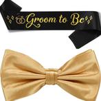 Groom to Be sjerp en dasstrik zwart met goud, Hobby en Vrije tijd, Feestartikelen, Verzenden, Nieuw, Feestartikel, Geboorte of Huwelijk