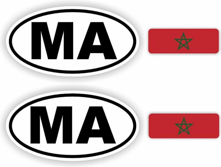 MA, Marokko auto sticker set. (1354.la69), Auto diversen, Autostickers, Verzenden