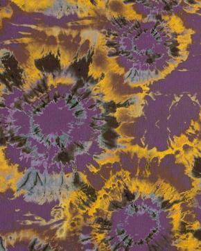 Borken Crêpe Tie Dye Paars, Hobby en Vrije tijd, Stoffen en Lappen, Paars, Nieuw