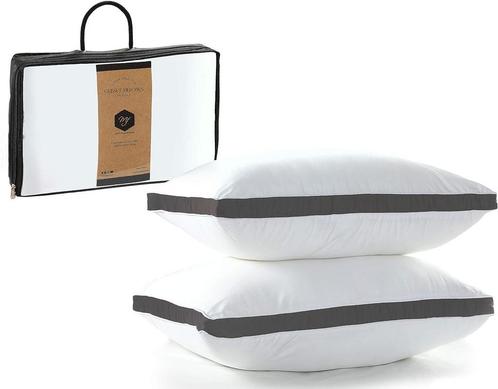 MF International Gusset Pillow Hoofdkussen set | 2 stuks |, Huis en Inrichting, Slaapkamer | Beddengoed