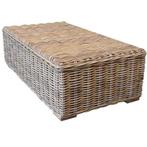 Nissah lounge tuintafel 136x75 naturel rotan, Tuin en Terras, Tuintafels, Ophalen of Verzenden, Nieuw