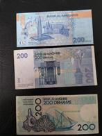 Marokko. - 3 x 200 Dirhams - 1987/2023 (Zonder Minimumprijs)