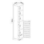 Badkamerkast Epind 180x33x30 cm naturel [en.casa], Huis en Inrichting, Badkamer | Badkamermeubels, Verzenden, Nieuw
