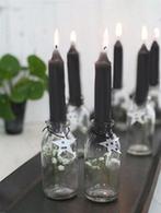 Kaarsen Taper Zwart 11 cm set 7 stuks, Ophalen of Verzenden, Nieuw