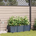 vidaXL Tuinplanten 1 pc Basketweave met opslag Grijs 120 x, Verzenden, Nieuw, Metaal, Minder dan 60 cm