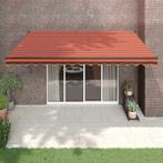 vidaXL Luifel uittrekbaar 4x3 m stof en aluminium oranje en, Verzenden, Nieuw