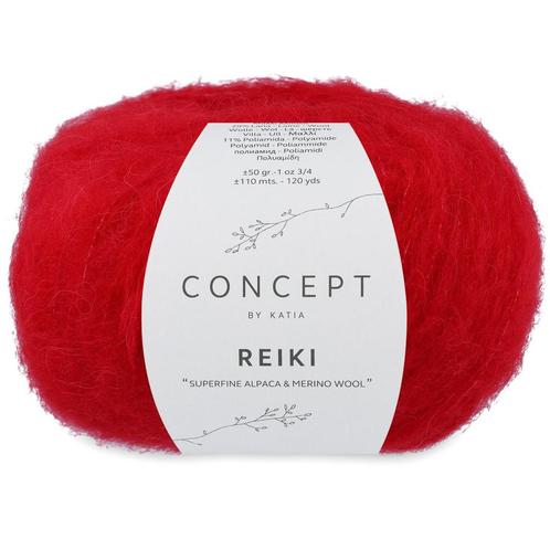 Katia Concept Reiki - 112 rood - Alpaca Garen, Hobby en Vrije tijd, Breien en Haken, Ophalen of Verzenden