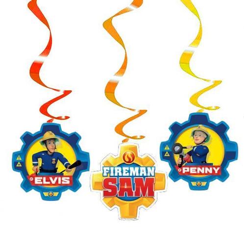 Brandweerman Sam Hangdecoratie Versiering Set 6 delig, Hobby en Vrije tijd, Feestartikelen, Nieuw, Verzenden