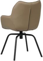 Taupe leren  draaibare eetkamerstoel - Toledo Leer Mocca (ta, Huis en Inrichting, Stoelen, Overige kleuren, Nieuw, Leer, Ophalen of Verzenden