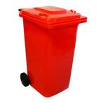 Afvalcontainer 240 liter rood - voor DIN-opname, Verzenden, Nieuw