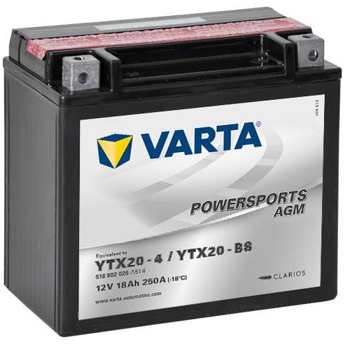 Varta Powersports AGM YTX20-BS accu | 514 902 022 | 12V 18Ah, Auto-onderdelen, Accu's en Toebehoren, Ophalen of Verzenden