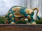 Beeld, green bull - 30 cm - Brons, Antiek en Kunst