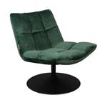 *WOONWINKEL* Dutchbone Bar Velvet Draaibare Fauteuil Groen F, Huis en Inrichting, Fauteuils, Nieuw, Verzenden