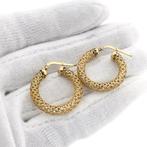 Gouden oorringen | Ø 23,6 mm (oorbellen, kliksluiting), Sieraden, Tassen en Uiterlijk, Oorbellen, Ophalen of Verzenden, Gebruikt