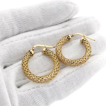 Gouden oorringen | Ø 23,6 mm (oorbellen, kliksluiting) beschikbaar voor biedingen