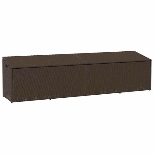 vidaXL Tuinbox 220x50x58 cm poly rattan bruin, Tuin en Terras, Overige Tuin en Terras, Nieuw, Verzenden