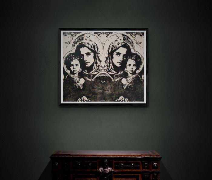 729PSF - Jesús niño y María madre. 80x93,5cm, Antiek en Kunst, Kunst | Schilderijen | Modern