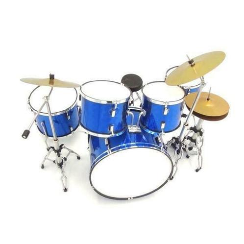 Miniatuur decoratief blauw drumstel, Verzamelen, Muziek, Artiesten en Beroemdheden, Overige typen, Nieuw, Ophalen of Verzenden