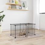 vidaXL Huisdierenkooi met deur 8 panelen 35x35 cm staal, Verzenden, Nieuw