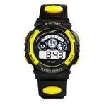 Fako® - Kinderhorloge - Sport New Tech Classic - Geel, Sieraden, Tassen en Uiterlijk, Horloges | Kinderen, Verzenden, Nieuw