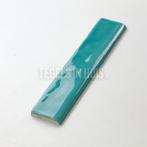 Eindstrip handvorm 5x25 aquamarine blauw groen teal bullnose, Ophalen of Verzenden, Nieuw, Keramiek, 10 m² of meer