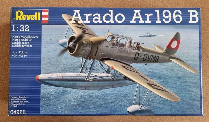 Revell 04922 Arado Ar 196 B 1:32, Hobby en Vrije tijd, Modelbouw | Vliegtuigen en Helikopters, Revell, Verzenden