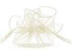 Organza Zakjes Creme 25cm 10st, Verzenden, Nieuw
