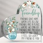 Hart van epoxy met bloem en decoratie friendship 10*1 cm, Ophalen of Verzenden, Nieuw