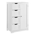 [en.casa] Badkamerkast Locust 81x55x30 cm MDF wit, Huis en Inrichting, Badkamer | Badkamermeubels, Verzenden, Nieuw