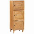 vidaXL Highboard Lichtbruin 40 x 33 x 110 cm massief, Huis en Inrichting, Kasten | Overige, Verzenden, Nieuw