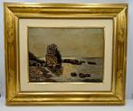 Gino Romiti (1881-1967) - Marina con scogli